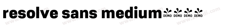 resolve sans medium字体转换